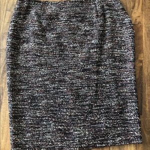 Brown static pencil skirt